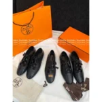 Hermes 2025SS Spring/Summer Collection 🔍 Khea Cut-Out Derby Shoes - Lace-Up Loafers w/ Imported Double-Layer Lambskin - Image 12