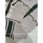 LOROPIANA 2025SS Early Fall Collection 💰 "Old Money" Striped Cashmere Cardigan - Crew Neck Logo Knit w/ Timeless Silhouette - Image 9