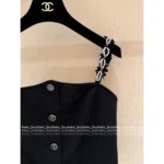 Chanel 2025B Early Fall Collection 🔍 Jennie-Inspired Camisole - Pearl Bow Straps & Crystal Button Bustier - Image 8