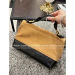 Chanel 🤎 2025A Haute Atelier Collection Runway Piece - Suede Color-Block Metal Chain ⛓️ Briefcase/Messenger Bag w/ Full Imported YKK Hardware - Image 8
