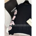 Chanel 25B Fall/Winter Collection 🎀 Bow-Cuff Jacquard Logo 100% Kashmir Cashmere Pullover - Image 2