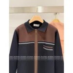 miumiu 2025ss Early Fall Collection - Patchwork Suede, American Retro Preppy Style Wool Zip-Up Knit Cardigan - Image 13