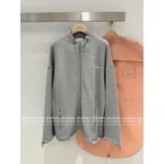 miumiu 🩶 2025SS Early Autumn New Collection Cotton Zip-Up Oversized Letter Logo Jacket Hoodie for Women - Image 10