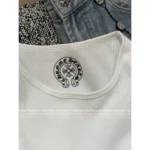 CHROME HEARTS ♥️ Personal Favorite — 2025 Early Fall New Printed Floral Letter Logo Ribbed Crewneck Long-Sleeve T-Shirt for Women - Image 13