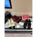 Chanel 25B Early Fall Collection 🌈 Runway Bow Mary Janes - Square-Toe Pump with Handcrafted Logo Detail