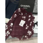 Chanel 2024N Coco Neige Ski Collection ❄️ Burgundy Jacquard Cashmere Sweater - Round Neck Pullover with Dust Bag - Image 14