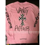 Chrome Hearts 2025SS Early Spring Collection 🎀 London Exclusive - Pink Sanskrit Print Crewneck Tee - Image 7