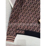 FENDI 2025 Early Fall Collection 🤎 Women's Jacquard Knit Pullover - Round Neck Long Sleeve Wool Sweater - Image 5