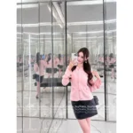 Chanel 2025A Early Fall Collection ✨ Women’s Imported Cashmere Knit Cardigan — Metal Button Pocket Round Neck Jacket - Image 10
