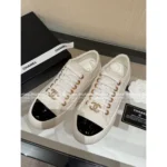 Chanel 2025B Early Fall Collection 🔍 Platform Biscuit Sneakers - Metallic Logo & Color-Block Design (3 Colors) - Image 19