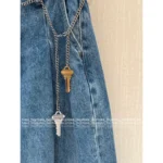 ALEXANDERWANG 2025 New Collection 👖 Mock Two-Layer Wide-Leg Jeans - High-Waisted Scimitar Flare Pants - Image 6