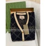 Gucci 2025SS Early Fall Collection ❕ Gold-Embroidered Cardigan - Color-Block V-Neck Knit Jacket - Image 12