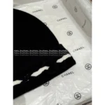 Chanel 2025B Fall/Winter Collection ❄️ Black & White Line Logo Beanie - 100% Imported Cashmere Knit - Image 7