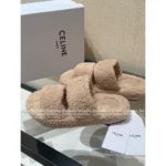 Chanel 2025SS Fall/Winter Collection 🐑 Embroidered Logo Sheepskin Slippers - Chunky Sole Slide-On Mules - Image 11