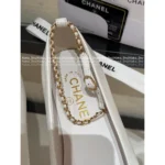 Chanel 2025B Early Fall Collection 🐼 Color-Block Mary Janes - Leather Chain Strap Two-Tone Pumps - Image 14