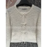 Acne Studios🤍 25SS Early Fall Collection - Women’s Bow-Tie Wool Cardigan w/ Pocket - Image 9