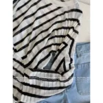 Dior 2025 Early Autumn Collection 🔍 Celebrity-Inspired Knitwear - Cashmere/Silk Blend Diagonal Stripe Sweater - Image 3