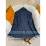 Louis Vuitton 2025SS Early Fall Collection 💙 Women's Denim Jacket - Cuff Lining Clover Print Logo & Metal Button Detail - Image 15