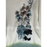 Dior 25SS Early Fall Collection 🍃 Round Neck Jacquard Sweater - Ink Wash Painting Embroidery w/ Letter Logo Cashmere Blend - Image 13