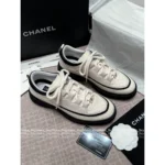 Chanel 2025B Fall/Winter Collection 🔎 Classic Quilted Panda 🐼 Black & White Color-Block Platform Sneakers 👟 - Chunky Lift Sole - Image 9