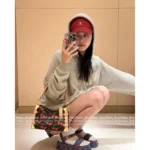 Louis Vuitton 25SS Early Fall Collection 🩶 Heavyweight Embroidered Logo Hoodie - Crystal-Studded Pullover w/ Relaxed Fit (Effortlessly Versatile~) - Image 12