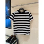 CELINE 25SS Spring/Summer Collection ☑️ Women's Classic Black & White Cotton Tee - Embroidered Letter Logo Short-Sleeve T-Shirt - Image 2