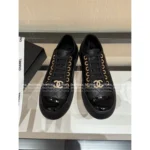 Chanel 2025B Early Fall Collection 🔍 Platform Biscuit Sneakers - Metallic Logo & Color-Block Design (3 Colors) - Image 18