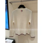 THOM BROWNE 2025SS Early Fall Collection 👧 Women's V-Neck Cardigan - Imported Lambswool & Cashmere Blend 🐑 - Image 14