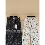 Chanel 2025B Early Fall Collection 🌈 Colorful Emblem Print Jeans - High-Waisted Wide-Leg w/ Enzyme Wash Denim - Image 5