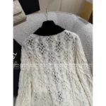 Chanel 2025B Early Fall Collection 🤍 Black & White Contrast Cardigan - V-Neck Mohair/Wool-Silk Blend Knit - Image 3