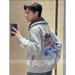 Louis Vuitton 2025SS Early Fall Collection 🩶 NIGO® Collab Zip Cardigan - Heavy Jacquard w/ Embroidered Logo & Lambswool Blend - Image 8