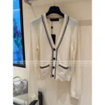 Louis Vuitton 2025SS Early Fall Collection 🆕 Gianna Jun Inspired Cardigan - Cashmere/Lambswool Blend w/ Towel Jacquard & Color-Block V-Neck - Image 20