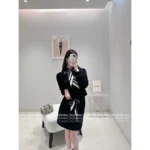LouisVuitton2025ss Early Fall Collection - Printed Ribbon Bow Tie Hoodie & Skirt Set