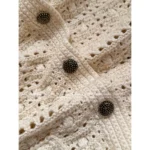 LOROPIANA LP Light Luxury Hollow-Out Cashmere Cardigan 🐑 Runway-Grade Artisanal Knitwear - Image 10