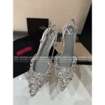 VALENTINO 2025 Spring/Summer Collection ✨ Hand-Beaded Crystal Heels - Imported Silk & Swarovski Elegance 👠 - Image 8
