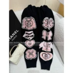 Chanel 25B Fall/Winter Collection 🎀 Bow-Cuff Jacquard Logo 100% Kashmir Cashmere Pullover - Image 14
