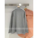 miumiu 🩶 2025SS Early Autumn New Collection Cotton Zip-Up Oversized Letter Logo Jacket Hoodie for Women - Image 8