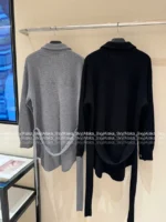 BRUNELLO CUCINELLI 2025SS Early Fall Collection 🩶 Robe-Style Cardigan - Belted Knit Coat with Metal Accents - Image 3