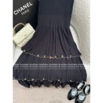 Chanel 2025B Early Fall Collection ✨ Runway Crystal-Embellished Gown - Metal Embroidery & Beaded Vest Cake Skirt Dress - Image 10