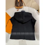 Louis Vuitton 2025SS Early Fall Collection 🐻 Wool Blend Hooded Vest - Jacquard Logo Cape Top with Notch Collar - Image 7