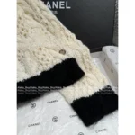 Chanel 2025B Early Fall Collection - Women's Black & White Contrast Mohair/Wool-Silk Blend V-Neck Knit Cardigan & Pullover - Image 12