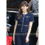 Chanel 2025A Early Fall Haute Atelier Collection 💙 Women's Navy Tweed Short-Sleeve Jacket - Round Neck + Four-Pocket Design - Image 15