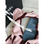 Chanel 25B Fall/Winter Collection 🎀 Women’s 100% Cashmere Hooded Scarf Wrap - Pink Luxury Knit Shawl - Image 10