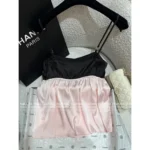 Chanel 25A Early Fall Collection 💗 Runway Crystal-Strap Camisole - Bow-Accented Silk Satin Top - Image 7