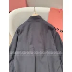 miumiu 2025SS Early Fall Collection 🆕 Women's Baseball Jacket - Metallic Button Stand Collar w/ Utility Pockets (American Retro Style) - Image 9