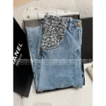 Chanel 2025B Early Fall Collection 🌈 Ombré Wide-Leg Jeans - Slimming Vertical Seam & Stretch Denim (Leg-Lengthening Fit) 👖 - Image 3