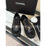 Chanel 2025B Early Fall Collection 🔍 Platform Biscuit Sneakers - Metallic Logo & Color-Block Design (3 Colors) - Image 17