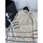 Chanel 2025B Early Fall Collection 🖤 Gold-Thread Embroidered Dress - Crystal Logo Round Neck Relaxed Fit - Image 18