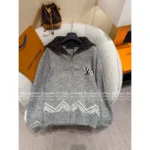 Louis Vuitton 2025SS Early Fall Collection 🩶 NIGO® Collab Zip Cardigan - Heavy Jacquard w/ Embroidered Logo & Lambswool Blend - Image 7
