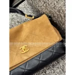 Chanel In Stock 🤎 2025A Haute Atelier Runway Briefcase - Suede Color-Block w/ Detachable Chain ⛓️ Full YKK Hardware & Messenger Style - Image 5